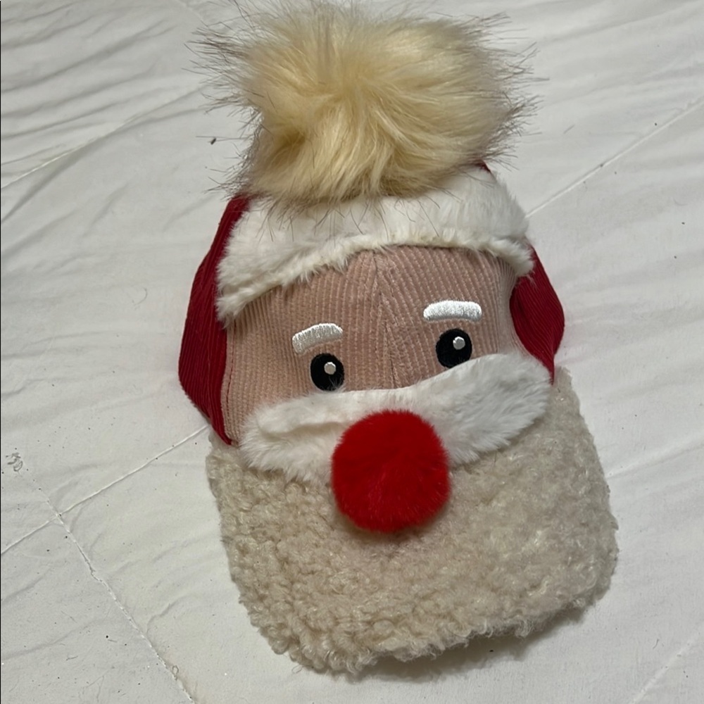 Santa Claus Themed Hat with Pom Pom